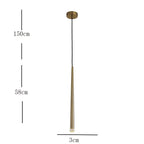 Arisha  Pendant Light Linear Modern, Gold, Living Rooms