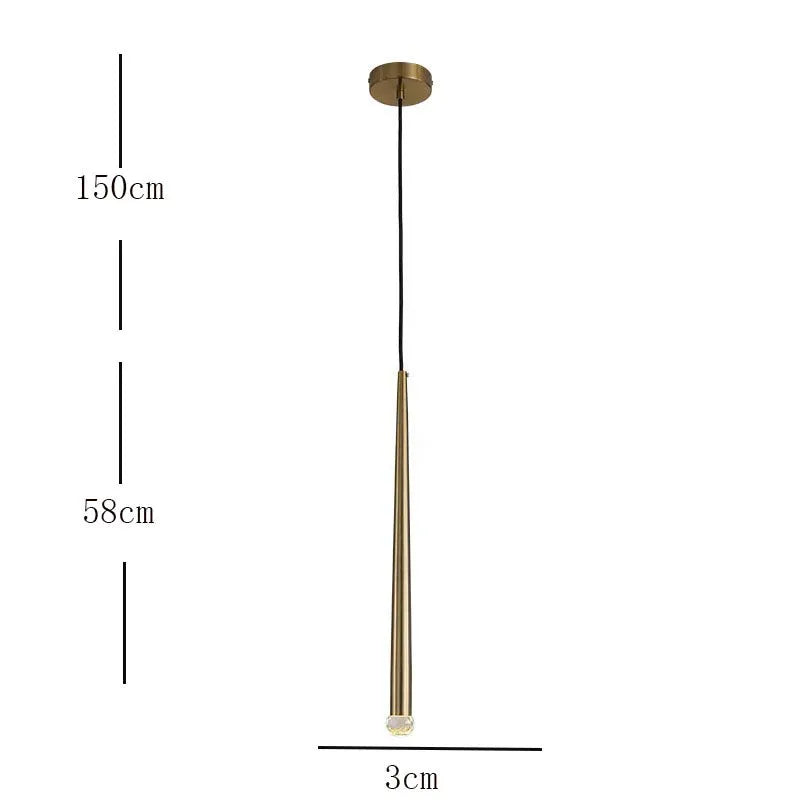 Arisha  Pendant Light Linear Modern, Gold, Living Rooms