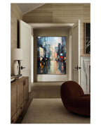 Abstract Urban Cityscape Impasto Painting