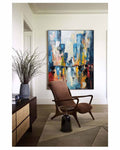 Vibrant  Abstract Oil Painting Color Wall Art