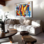 Vibrant Abstract Expressionist Oil Painting