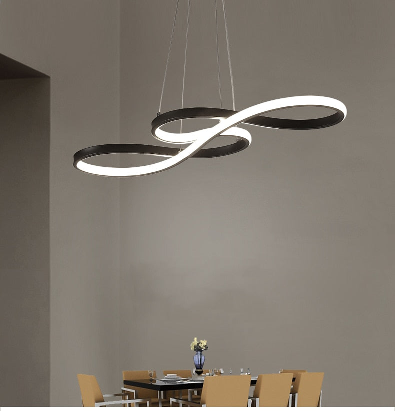 Durell Pendant Light Linéaire Nordic Bedroom - Black - 75 Cm - Cool White