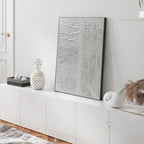 Neutral Tone Textured Plaster Art Texture Painting