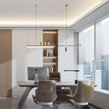 Arisha Modern Minimalist Liner  Pendant Light, Gold/Black 5 Head