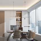 Arisha Modern Minimalist Liner  Pendant Light, Gold/Black 5 Head