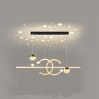 Arisha Pendant Light Double-C, Gold/Black Starry-sky