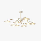 Arisha Minimalist Blown Metal Pendant Light, White/Gold
