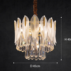 Arisha Luxury Feather Crystal Chandelier, Living Room