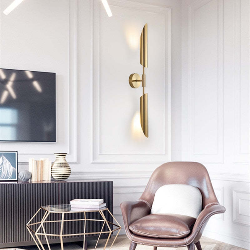 Phira Luxury Double-head Golden Scabbard Wall Lamp