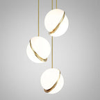 Valentina Simple Pendant Light, Gold & White