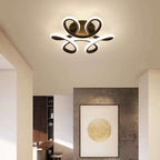 Fael Modern Flower Shape Metal Ceiling Light, Black/White, Hallway