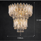Arisha Luxury Feather Crystal Chandelier, Living Room