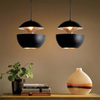 Arisha Metal Modern Pendant Light, Black / White