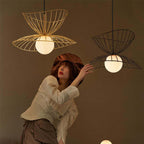 Ritta Pendant Light Modern, Metal, Gold/Black, Kitchen Island
