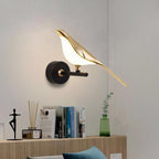 Arisha Minimalist Magpie Bird Metal Wall Lamp, Bedroom