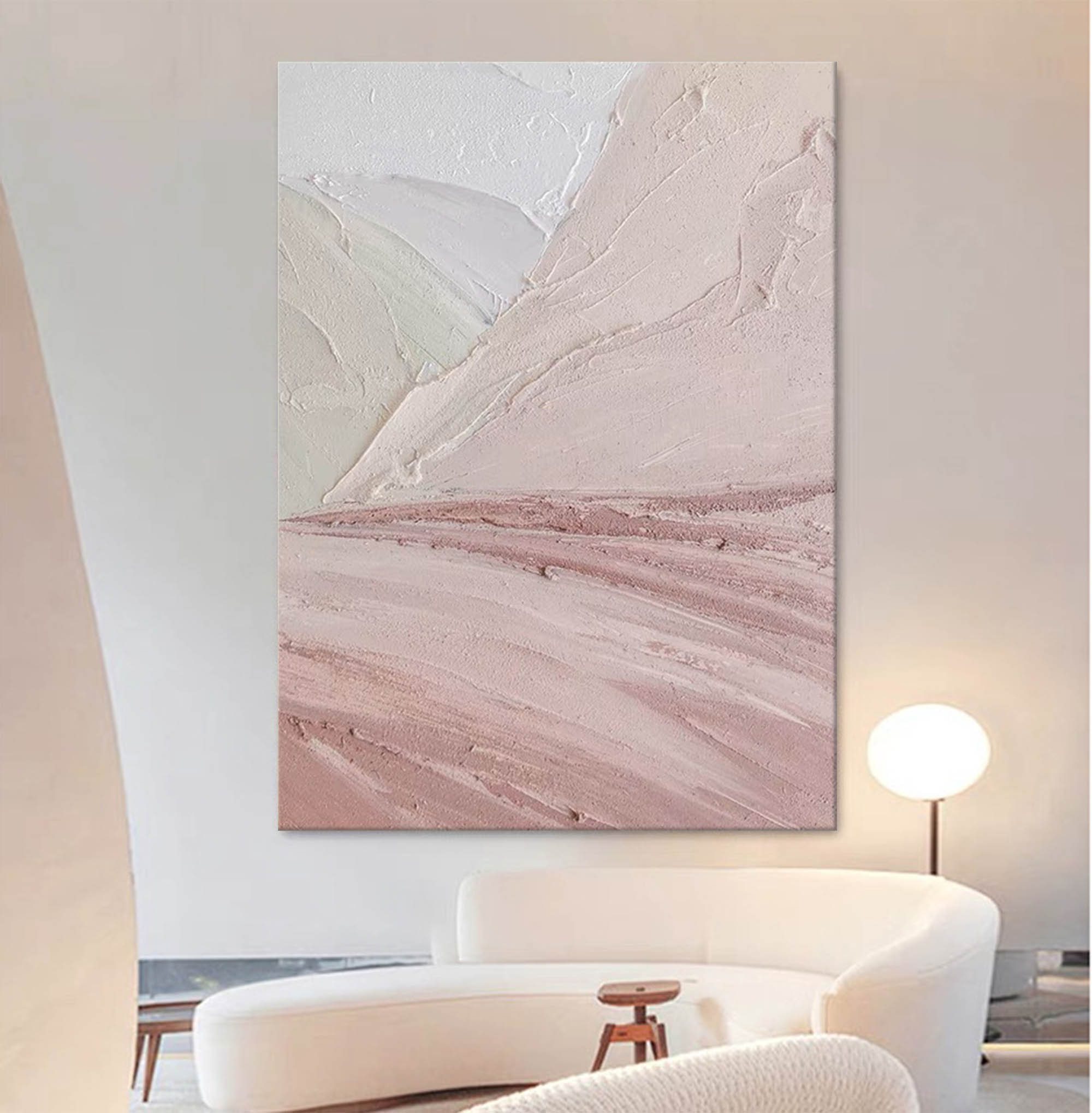 Soft Pastel Landscape Impasto Oil Painting