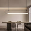 Arisha Modern Minimalist Rectangular Linear Pendant Light, Gold/Black