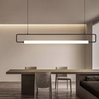 Arisha Modern Minimalist Rectangular Linear Pendant Light, Gold/Black