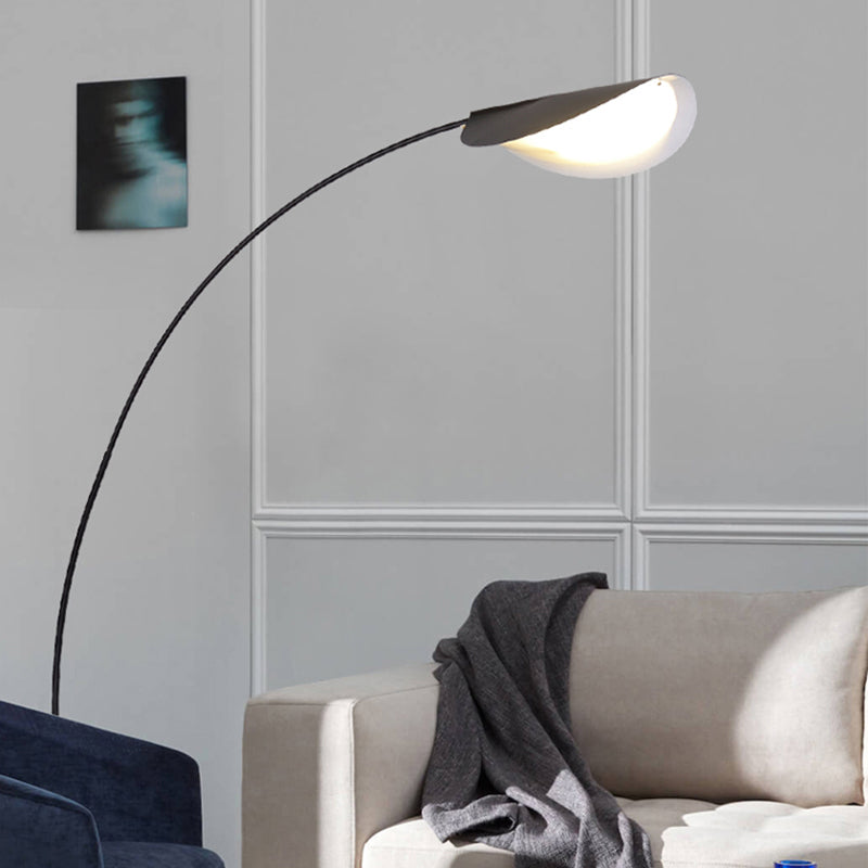 Edge Modern Arch Metal Floor Lamp, Black