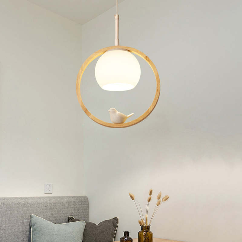 Arisha Wood Bird Aisle Pendant Light  Porch Light