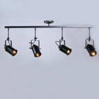 Silva Vintage Adjustable Semi-Flush Mount Ceiling Light, Black
