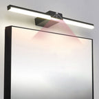 Arisha Minimalist Linear Metal Wall Lamp, Black/White, Bathroom