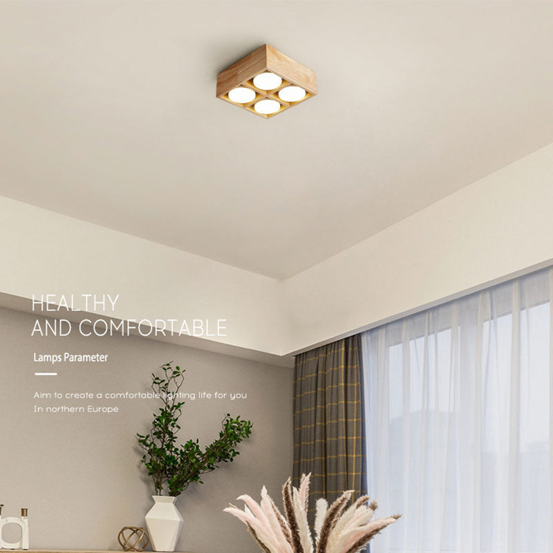 Muto Ceiling Light No Main Light, Wood