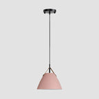 Valentina Modern Frisbee Shaped Metal Pendant Light, Black/White