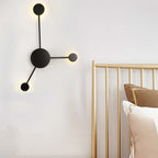 Arisha Modern Nordic Chessboard Metal Wall Lamp, Black