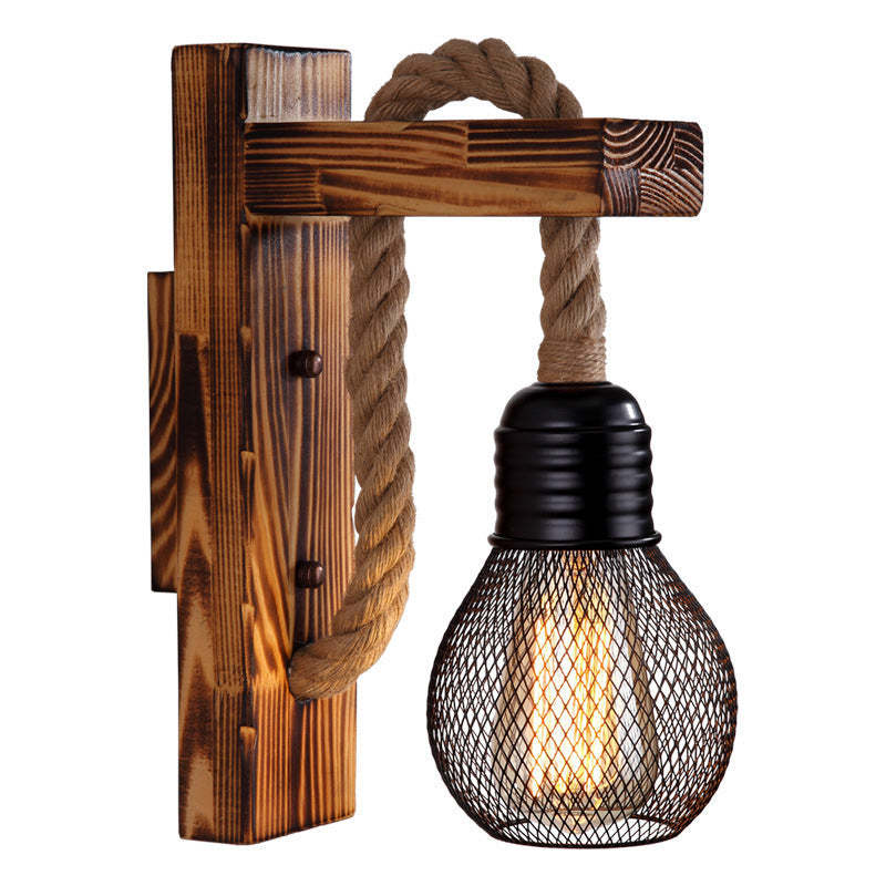 Silva Solid Wood Wall Lamp for Hallway & Living Room