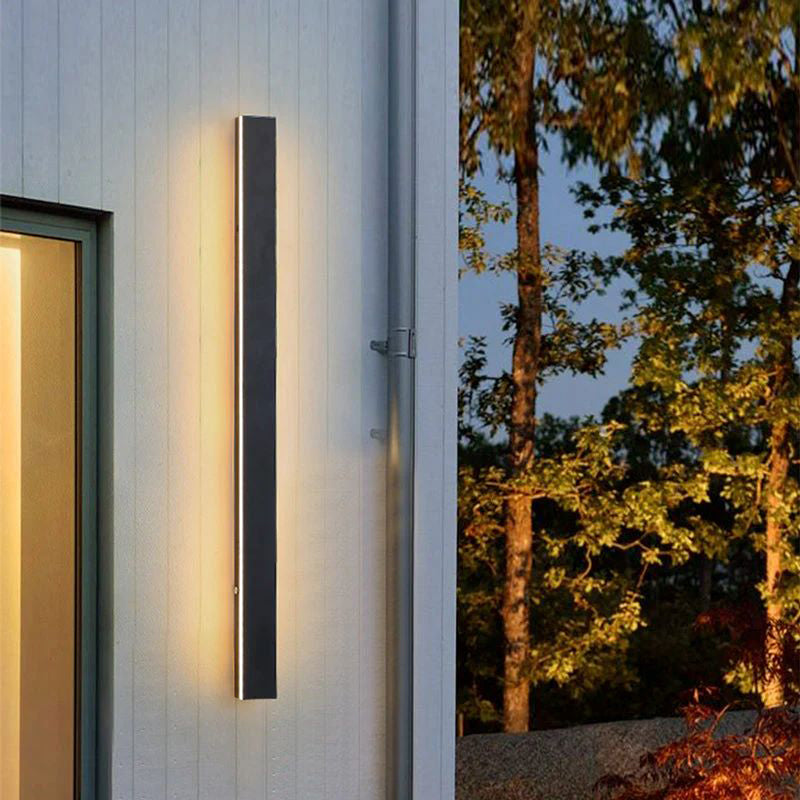 Elune Wall Light Outdoor LED Waterproof Minimalist Metal Cour - 14