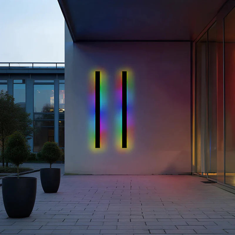Elune Wall Light Outdoor LED Waterproof Minimalist Metal Cour - 15