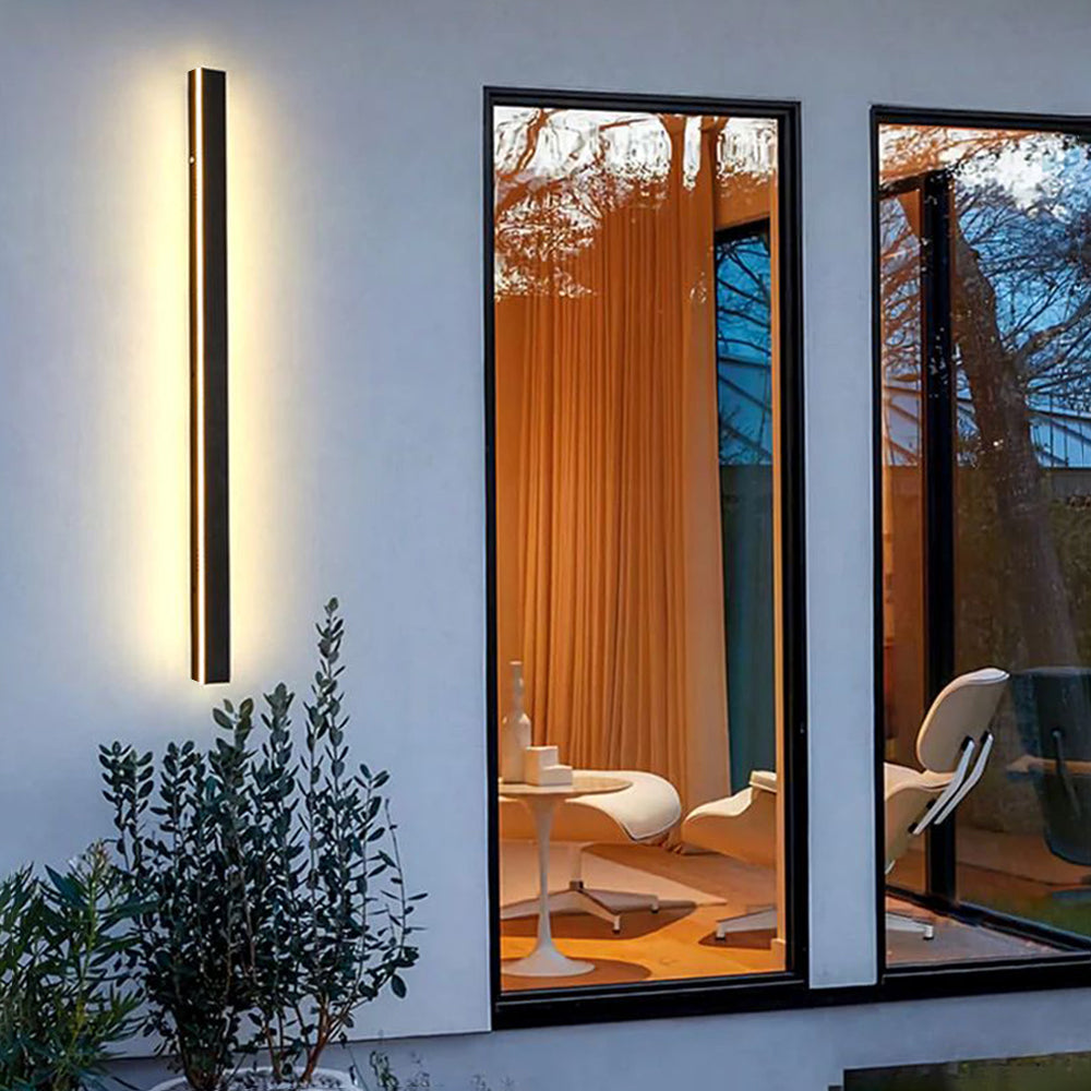 Elune Wall Light Outdoor LED Waterproof Minimalist Metal Cour - 24