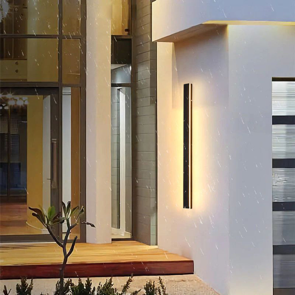 Elune Wall Light Outdoor LED Waterproof Minimalist Metal Cour - 30 Cm - Warm White