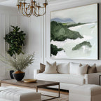 Coastal Green Landscape Oil Painting
