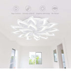 Arisha Elegant Flower Flush Mount Ceiling Light, White/Black