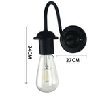 Silva Simple Retro Wrought Iron Wall Lamp for Garden