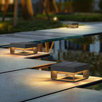 Ray Post Modern Solar Square Metal LED Outdoor Light