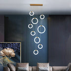 Arisha Minimalist Staircase Ring Metal Pendant Light