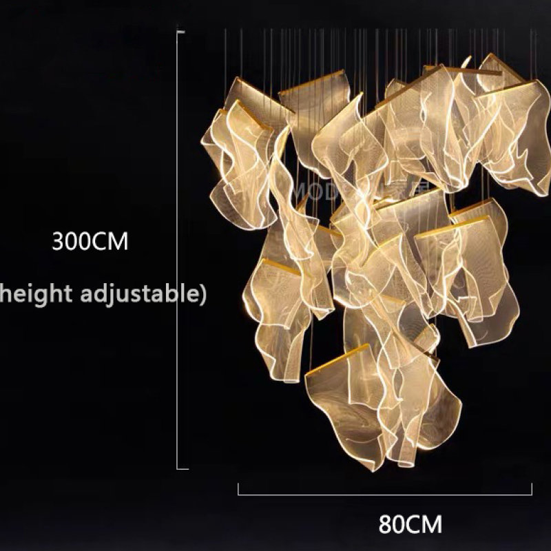 Arisha Luxury Artistic Chandelier, Gold