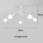 Arisha Modern Linear Curve Metal Ceiling Light, Dining Room/Living Room