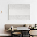 Minimalist White Textured Abstract Oil Painting