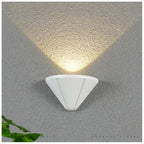 Ray Modern Cone Metal Outdoor Wall Lamp, Black