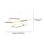 Arisha Minimalist Geomatic Metal Pendant Light, Gold, DIY
