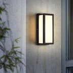 Linae Modern Waterproof Metal Cross Outdoor Wall Lamp, Black