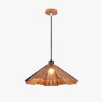 Arisha Retro Pendant Light, Metal & Wood