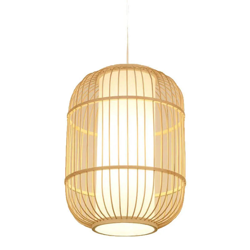 Kuro Hand-Woven Knitted Rattan Bamboo Vintage Pendant Light