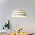 Arisha Design Semi-Globe Metal Pendant Light, Black/White