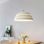 Arisha Design Semi-Globe Metal Pendant Light, Black/White
