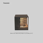 Ray Modern Pattern Metal Outdoor Table Lamps, Black